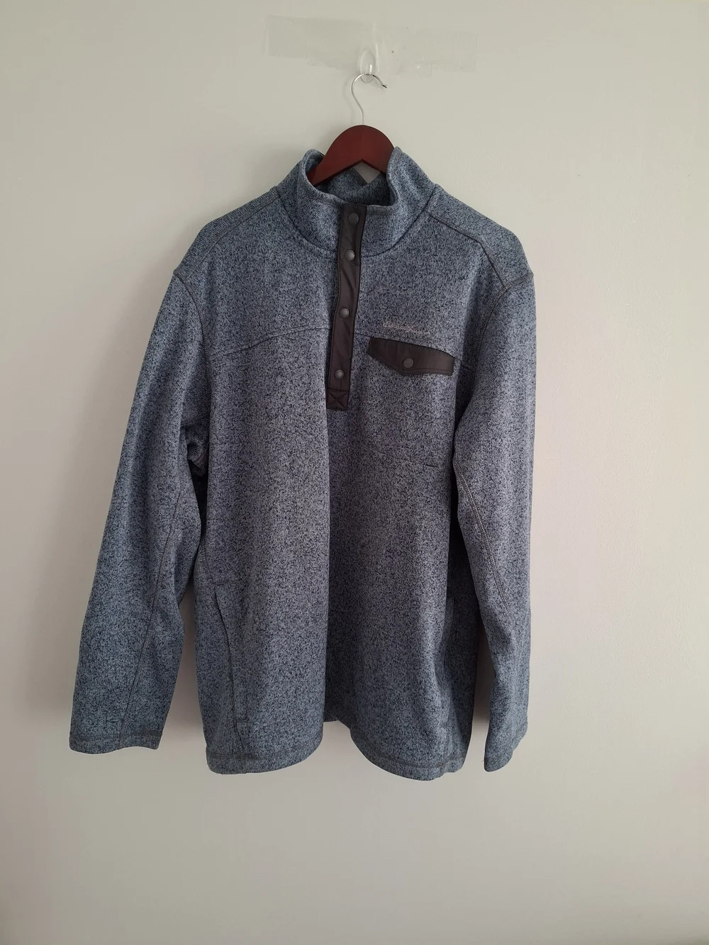 Eddie Bauer Men's Blue Heather Pullover Sweater SZ 2XL